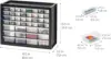 USA 44 Drawer Stackable Storage Cabinet for Hardware Parts Crafts, Black Small Brick Organizer Utility Chest 4
