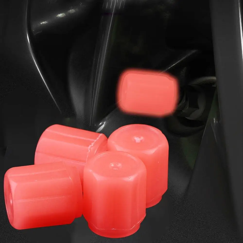 Luminous Car Wheel Tire Valve Caps - Glow-in-the-Dark Stem Covers