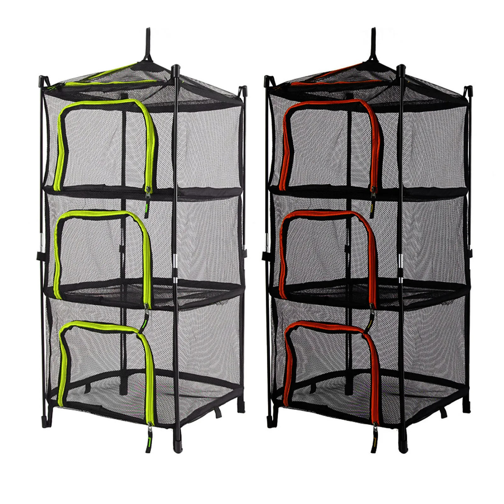 

4 Layer Foldable Clothes Drying Net Outdoor Camping Food Cookware Drying Net Rack Saving Space Storage Bracket Hanging Mesh Net