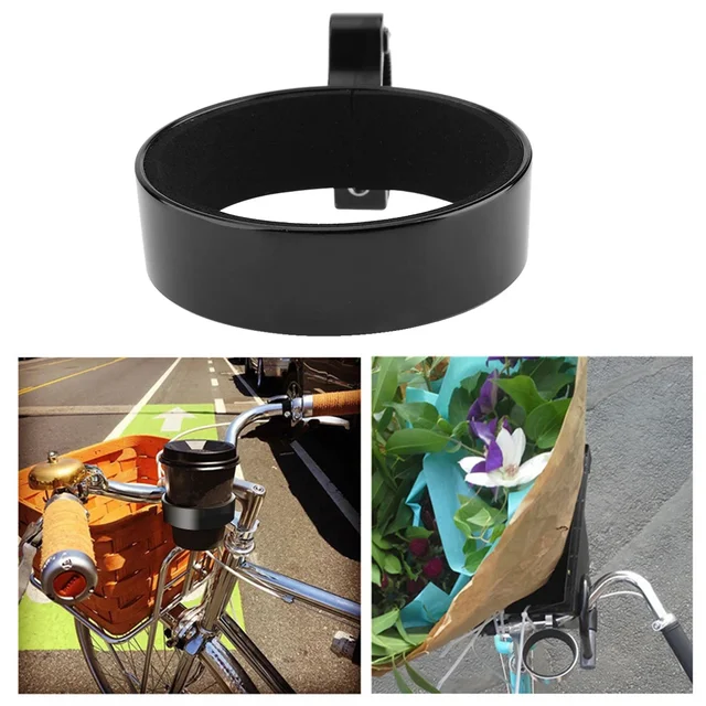 Outdoor Cycling Aluminum Bicycle Cup Holder Bike Coffee Drinks Cups Milk Tea Cups Holder Handlebar Mount Stand Bike Bottle Cage 4
