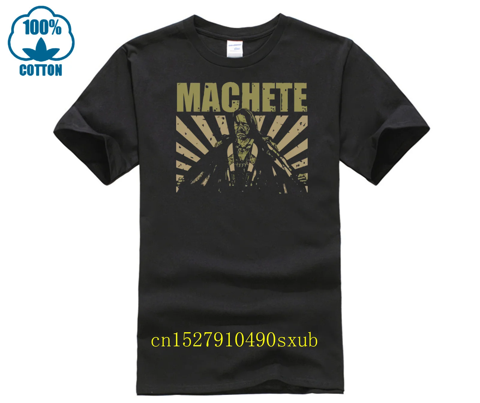 Maglietta D'Azione Dell'Attore Messicano Machete Johnny Trejos