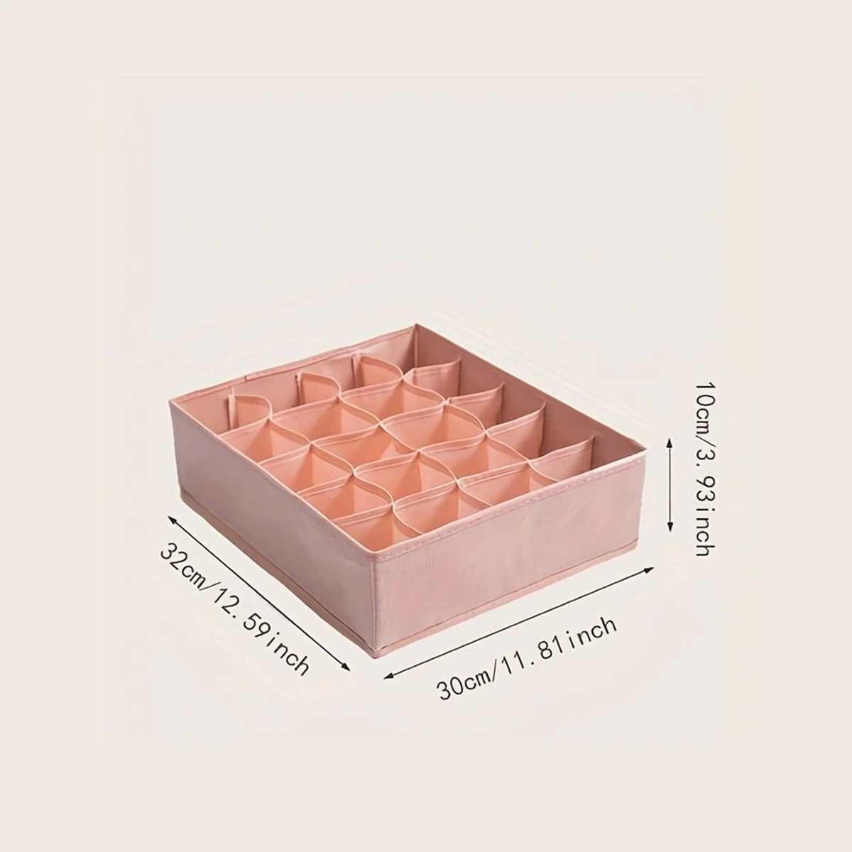 1pc breathable fabric underwear storage box, folding multifunctional drawer organizer for bras and socks, drawer organizer 3