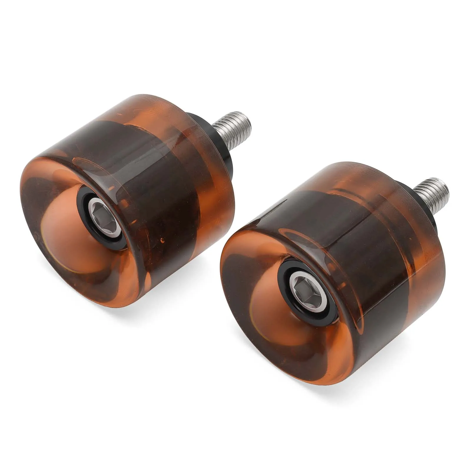 Motorcycle Decorative Wheels For Harley – M12 Screw Engine Guard & Saddlebag Accent (Brown)