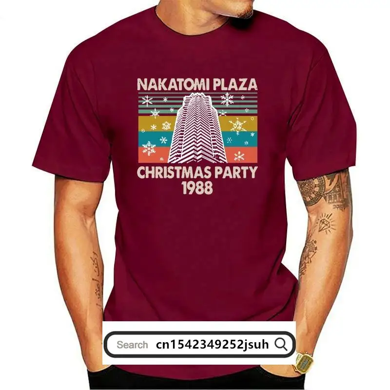 

Новинка 1988, винтажные популярные рубашки Nakatomi Plaza с графическим принтом для рождественской вечеринки