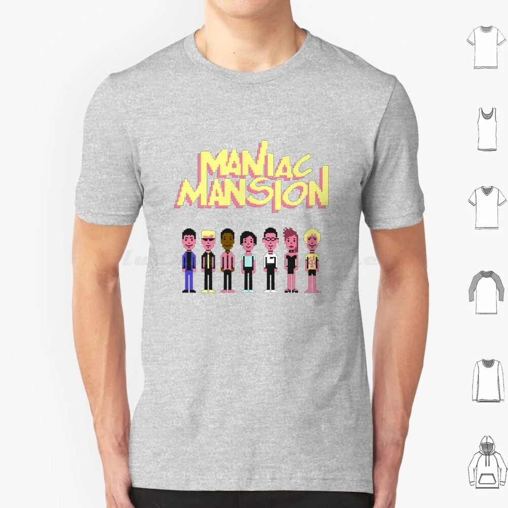 Maniac Mansion C64 Crew With Title T Shirt Cotton Uomo Donna Diy Print Maniac Mansion 80S C64 Classic Commodore64 Commodore 64