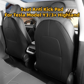 Leather Seat Anti Kick Pad Rear Backrest Protective Pad Back Cushion Mat for Tesla Model 3/Y/3+ Highland 2024 Car Accessories 1