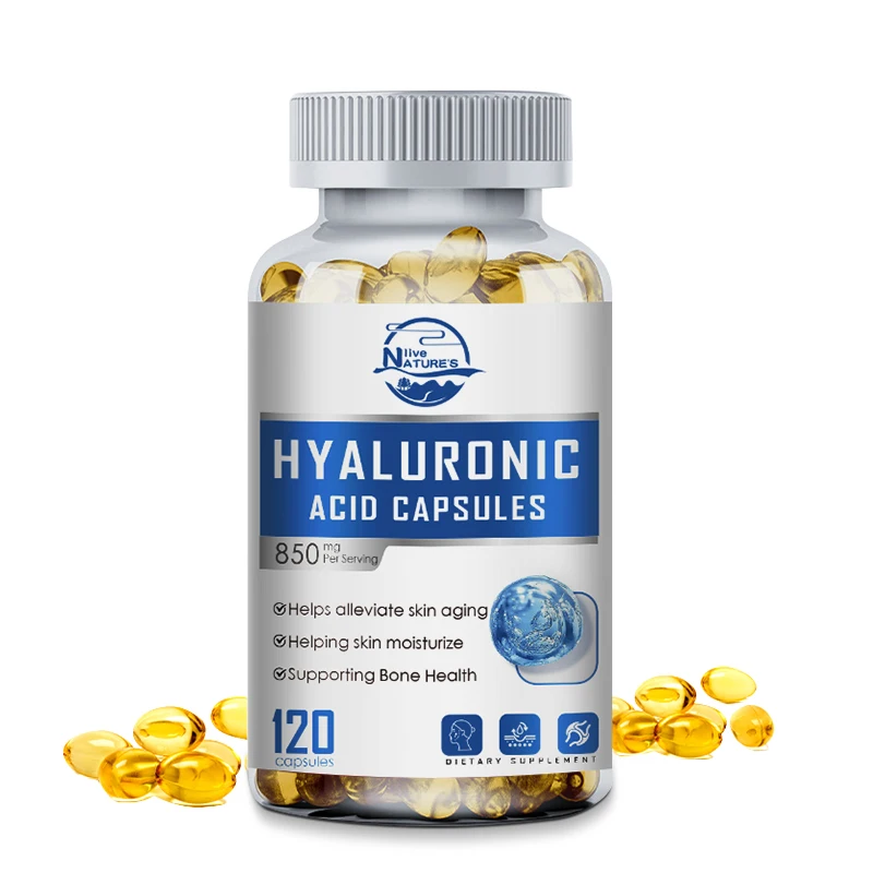 

Nature’s live Hyaluronic Acid 850mg 120/240/480 Capsules Vitamin C For Joint and Skin Health