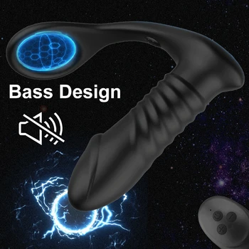 Thrusting Vibrator For Men Prostate Stimulation Anus Massager Cock Ring Anal Butt Plug Dildo Vibrators Sex Toys For Adult Gay 4