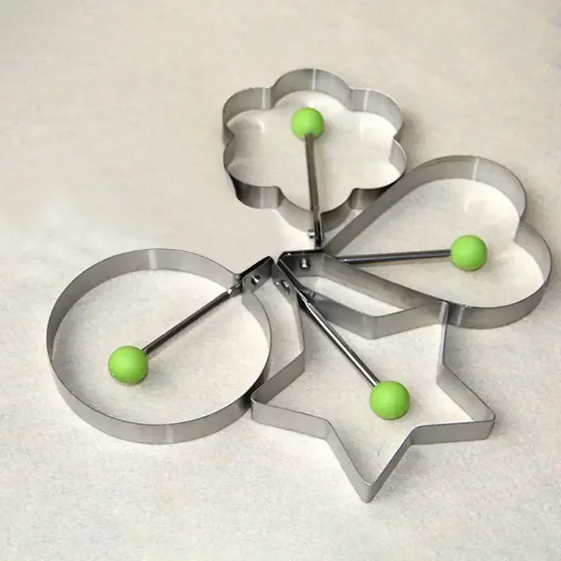 Kitchen Egg Tools Stainless Steel Omelette Maker Heart Shaped Fried Egg Maker Breakfast Baking Model Mould Cooking Tools