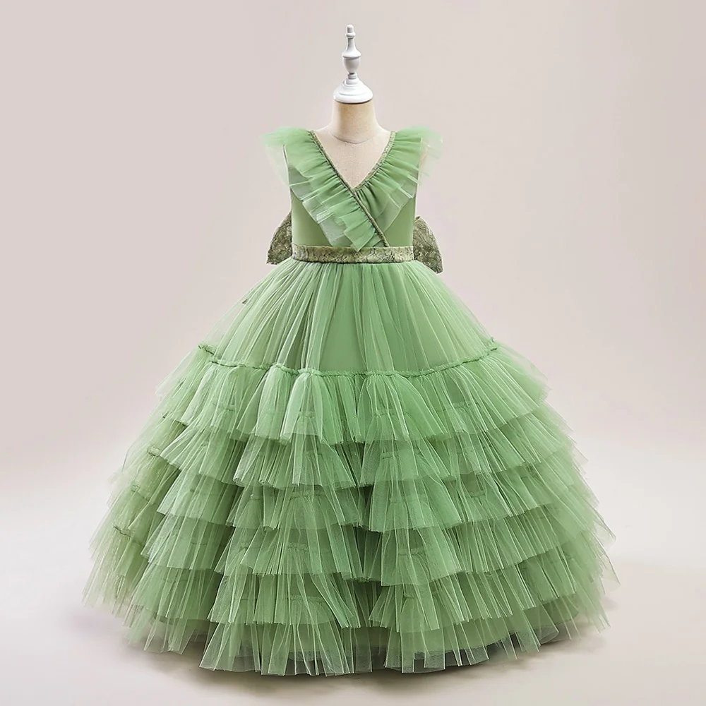 4-14 anni paillettes abito da sposa damigella d'onore abiti per bambini per ragazze bambini ballo di fine anno abito da principessa abiti da festa di compleanno acquista in modo economico - spedizione