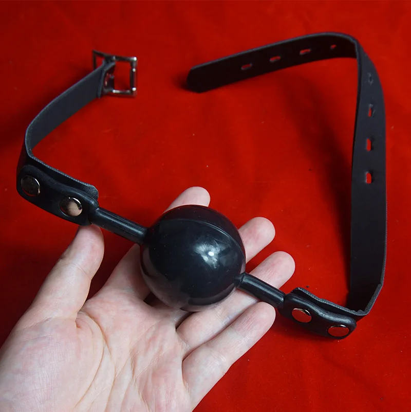 BDSM Ball Gag for Submissive,48mm Silicone Slave Mouth Gags Leather Harness,Bondage Restraints,Sex Toys for Couples,Adult Games