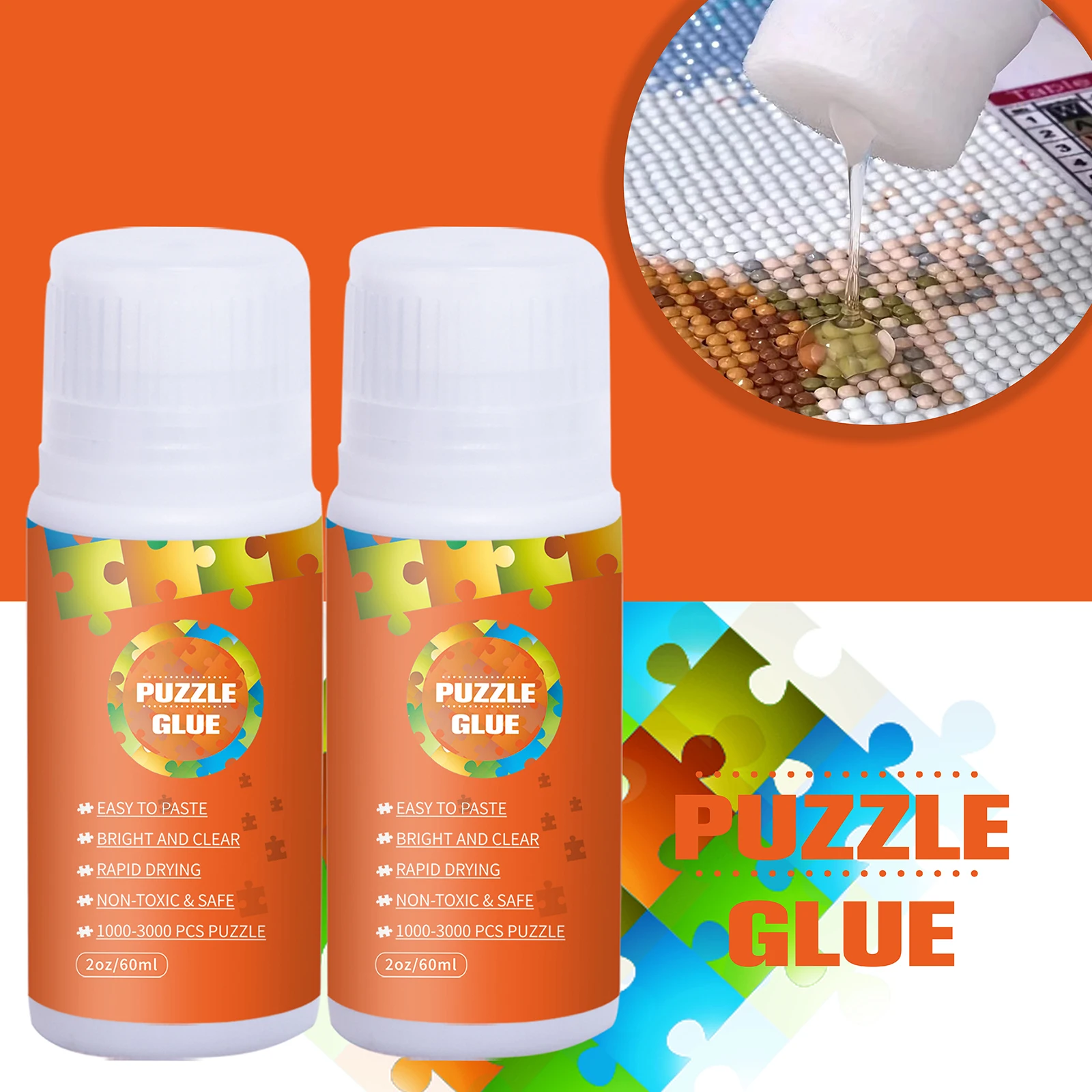 Puzzle Glue Clear with New Sponge Head, Diamond Painting Sealer Replace Puzzle Saver Suitable for 500/1000/2000 Pieces of Puzzl 6