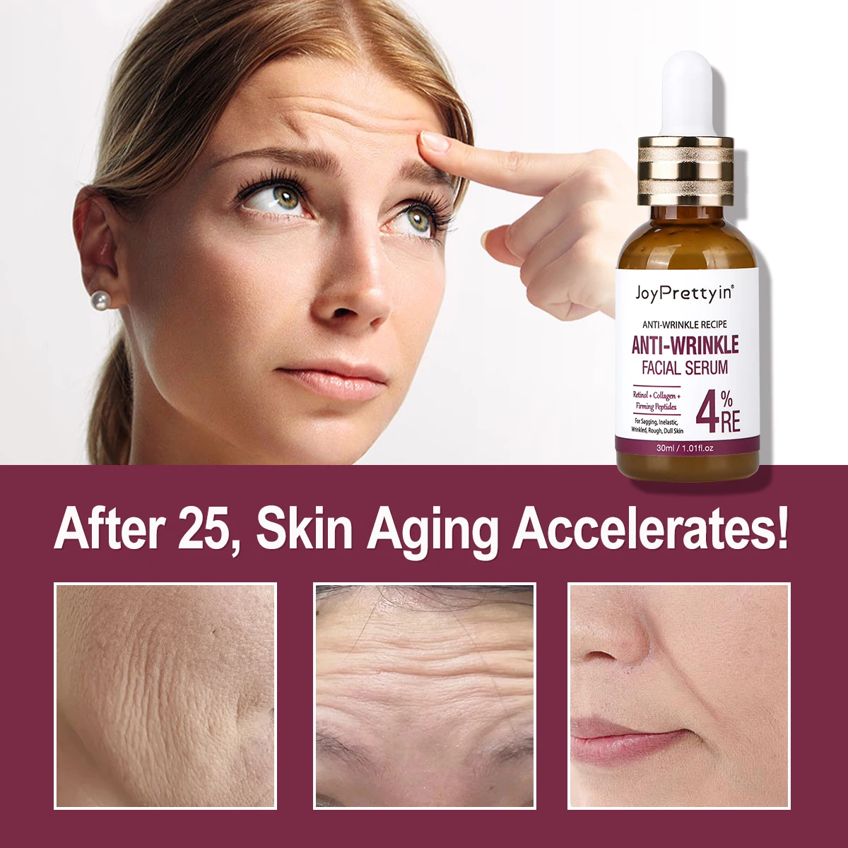 Retinol Anti Wrinkle Aging Face Serum Smooth Moisturizing Fade Fine Line Firming Nourishing Essence Moisturiz Facial Serum 2