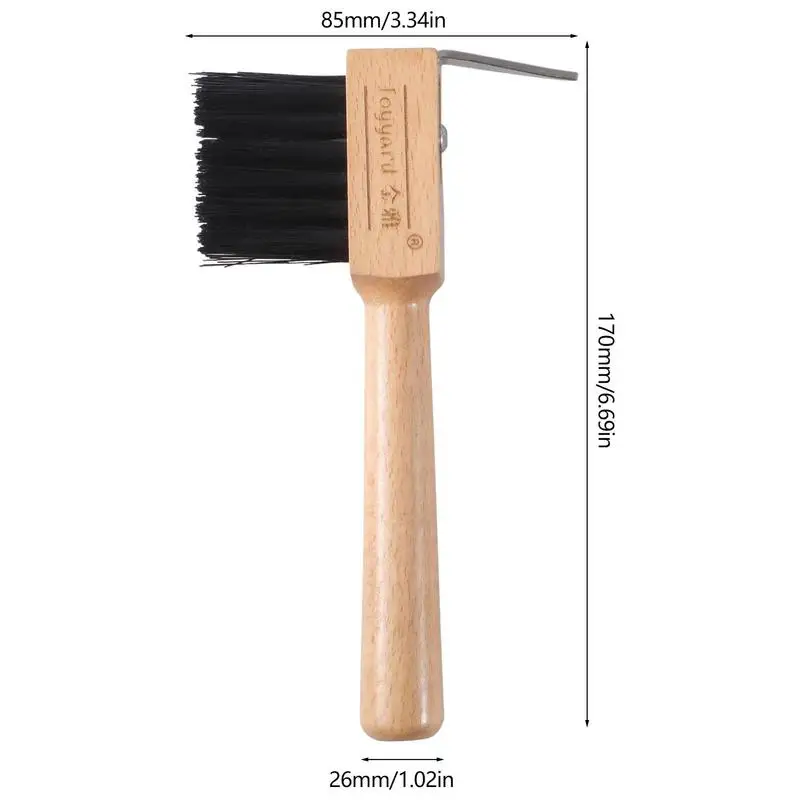 Horse Pick With Brush Hoof Picks For Horses Hoof Pick Brushes Wooden Handle Hoof Pick With Cleaning Brush Rugged And Textured