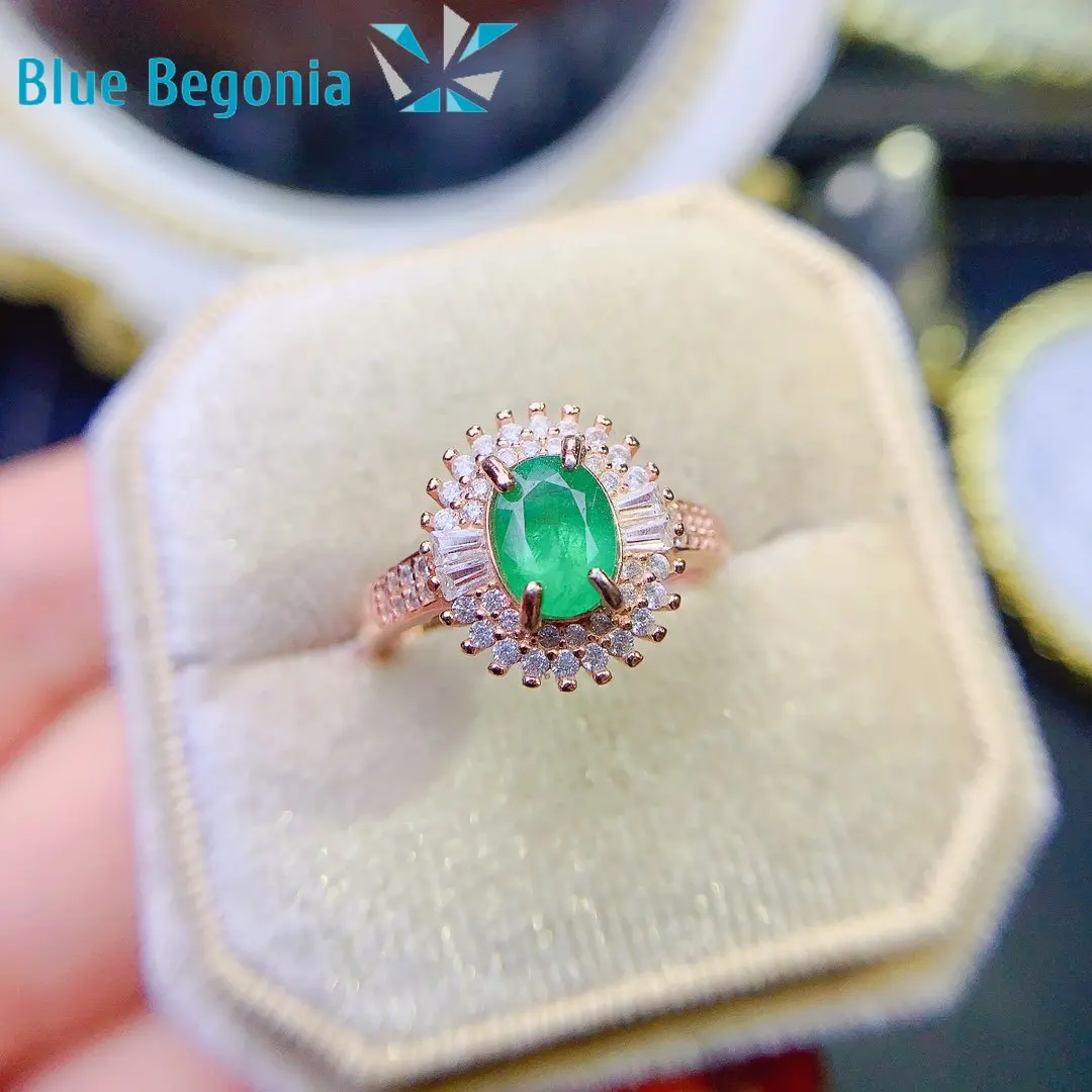 Anillo De Plata De Ley Para Mujer, 55 Quilates, Topacio Azul