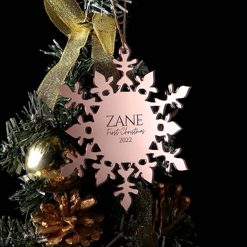 Christmas Decorations Snowflake Name Personalized Wood Ornament Christmas Gifts Ornament Personalized Ornaments