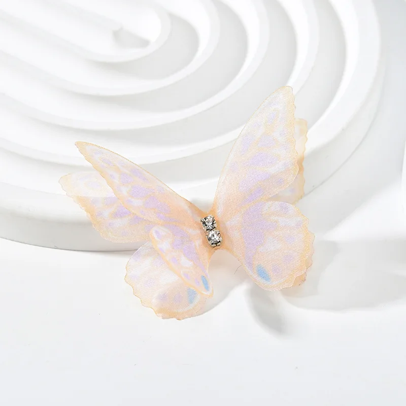 5cm 20pcs 3D Butterfly Appliqué Mesh Patch for DIY Crafts and Decorations