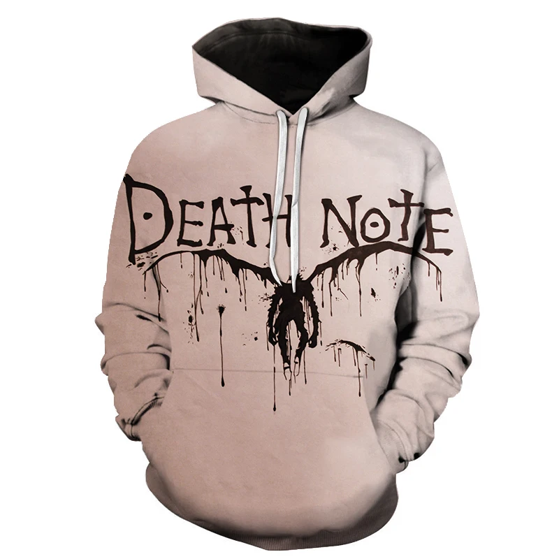 

Hot Selling Anime 3D Print Men Women Casual Streetwear Death Note Hoodie Hip Hop Long Sleeve Leisure Pullover Anime Sweatshirt