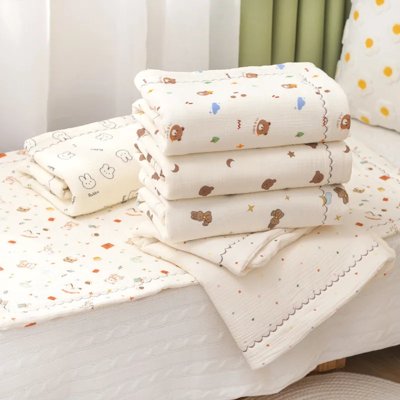 Printed crepe baby mattress A class gauze household children's mattress comfortable kindergarten