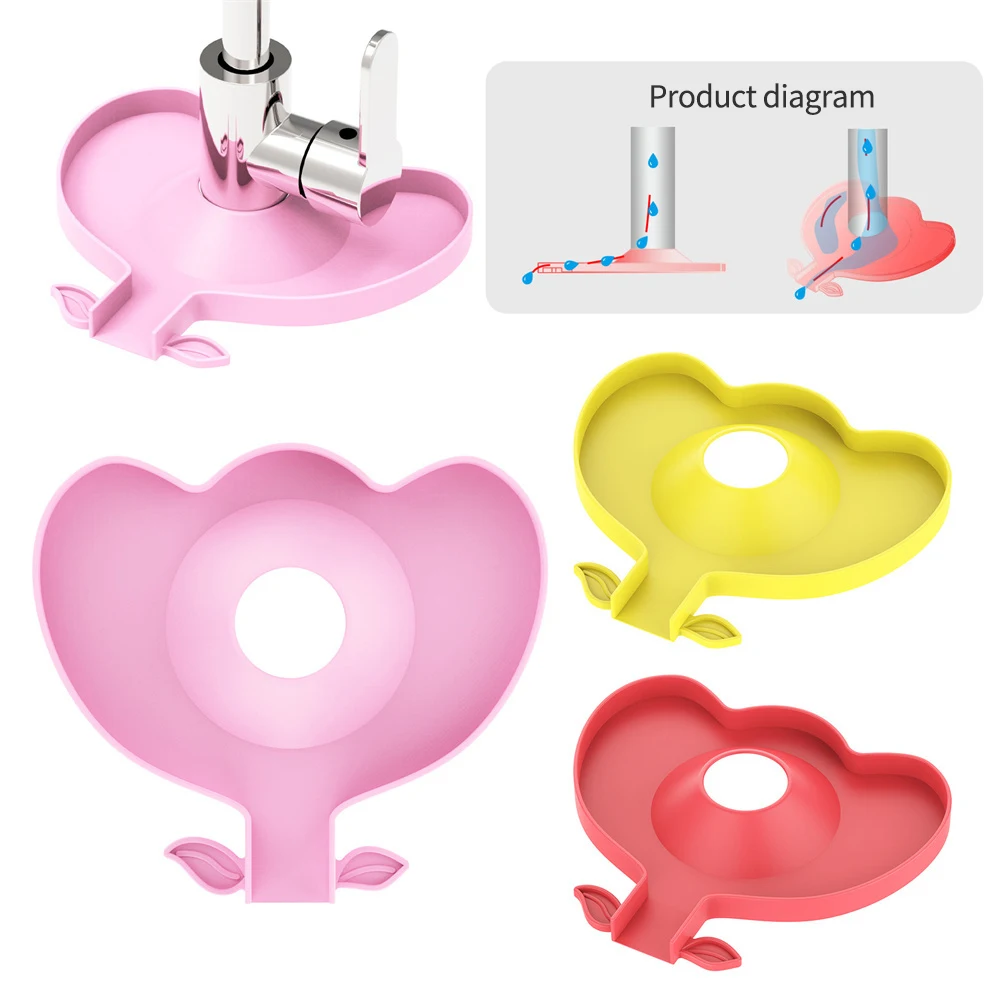 Silicone Faucet Guard Drain Mat Anti-splash Household Kitchen Bathroom Countertop Storage Rack Washbasin Splash-proof Sink Mat