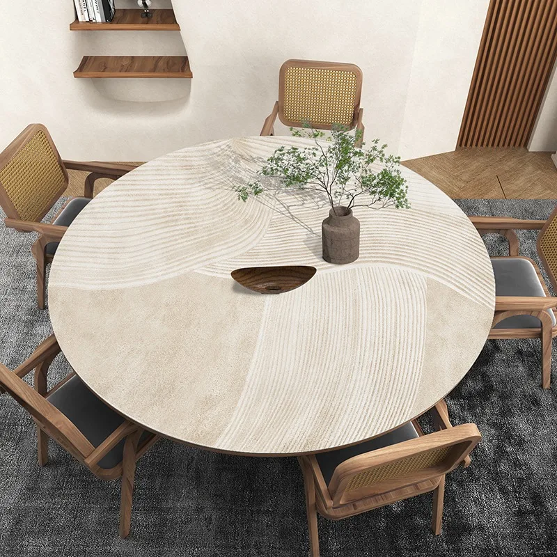 

Round Tablecloth Pvc Waterproof Dinner Table Mat Oil-proof Kitchen Countertop Home Decoration Modern Restaurant Desk Mats 식탁보