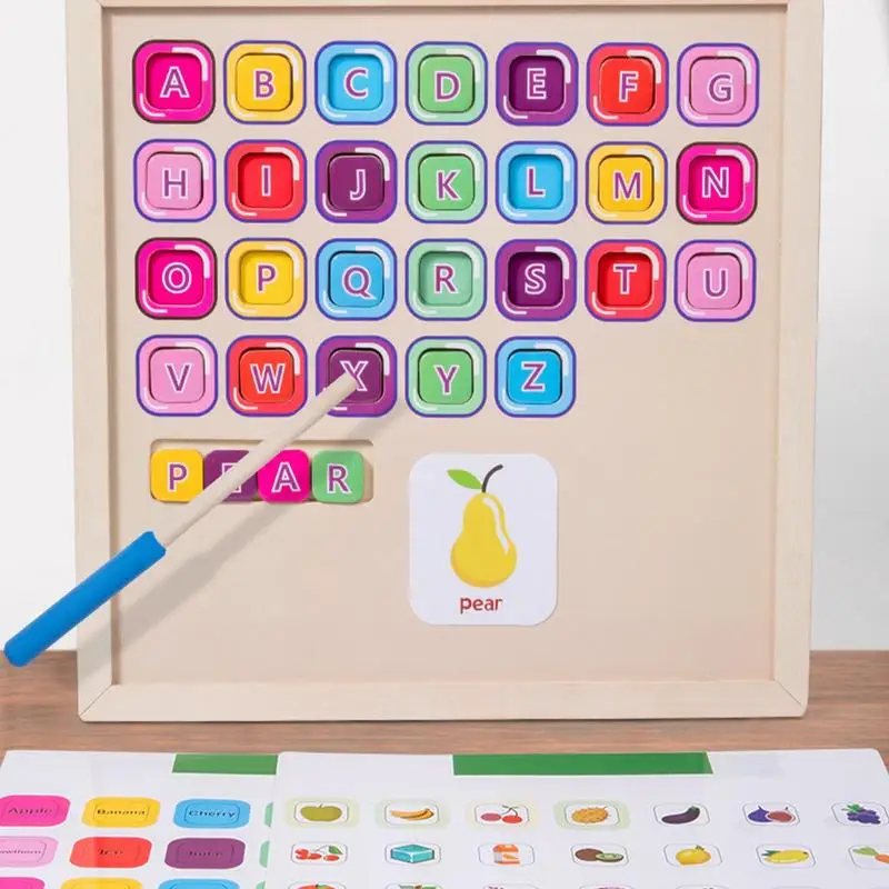 

Wooden ABC Letters Matching Puzzle Montessori Educational Learning Toy Preschool Learning Game Set Perfect Gift For Children