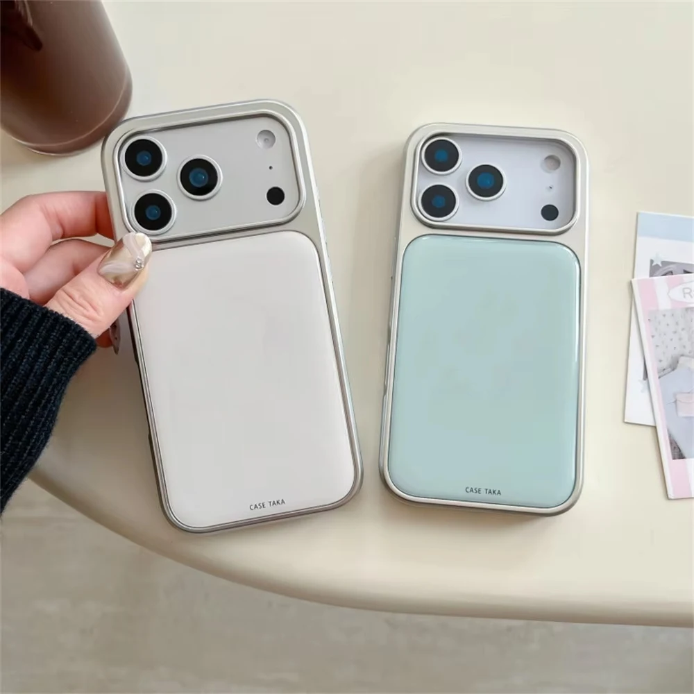 Macaron Solid Color Electroplated Resin Casting Phone Case