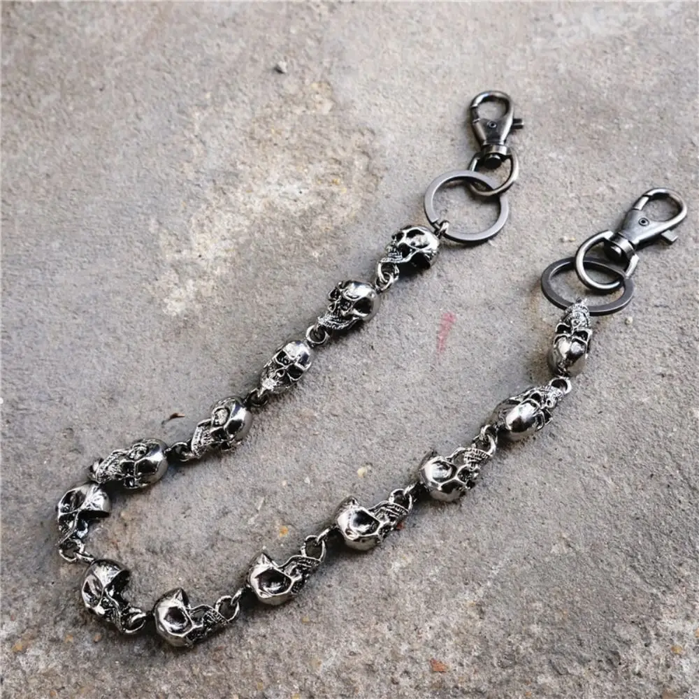 Fashion Gothic Jeans Pants Link Coil Punk Skull Belt Heavy Duty Waist Chain Adjustable Strap