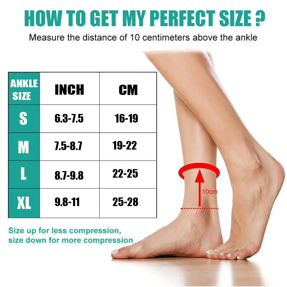 1Pair Ankle Brace Men Women Ankle Compression Support Sleeve-Sprained Ankle,Achilles Tendonitis,Plantar Fasciitis,Injured Foot