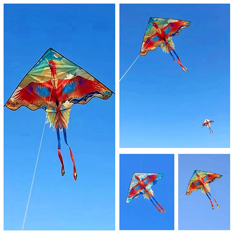 

Бесплатная доставка, летающие игрушки для детей, воздушные змей Феникс, волнистый верх с веревкой, цветные летающие змей, гаори Киен