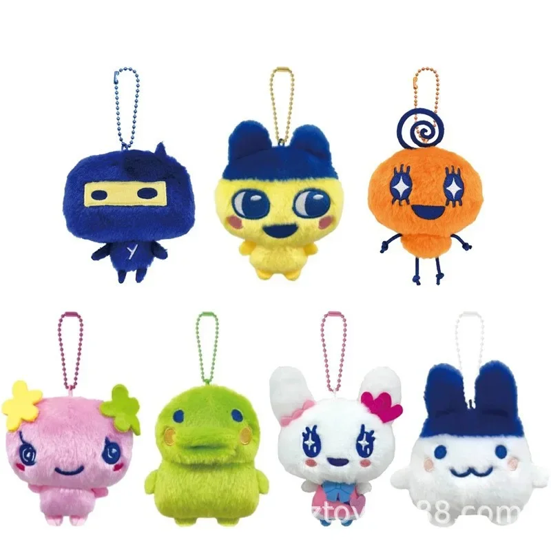 Heißer Bandai Tamagotchi Cartoon Niedlicher Plüschpuppen-Schlüsselanhänger Anime Mametchi Kawaii Mimichi Taschenpuppen-Anhänger Kuchipachi Weihnachtsgeschenk – Detail 1