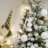 Christmas Ball Ornaments Shatterproof Plastic Tree Ornaments 24 PCS Shaped Styles Xmas Tree Holiday Decor,White 4
