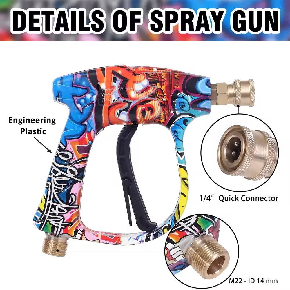 Outdoor high pressure washing machine water gun car cleaning hose connector quick connector nozzle for Karcher Nilfisk Parkside 6