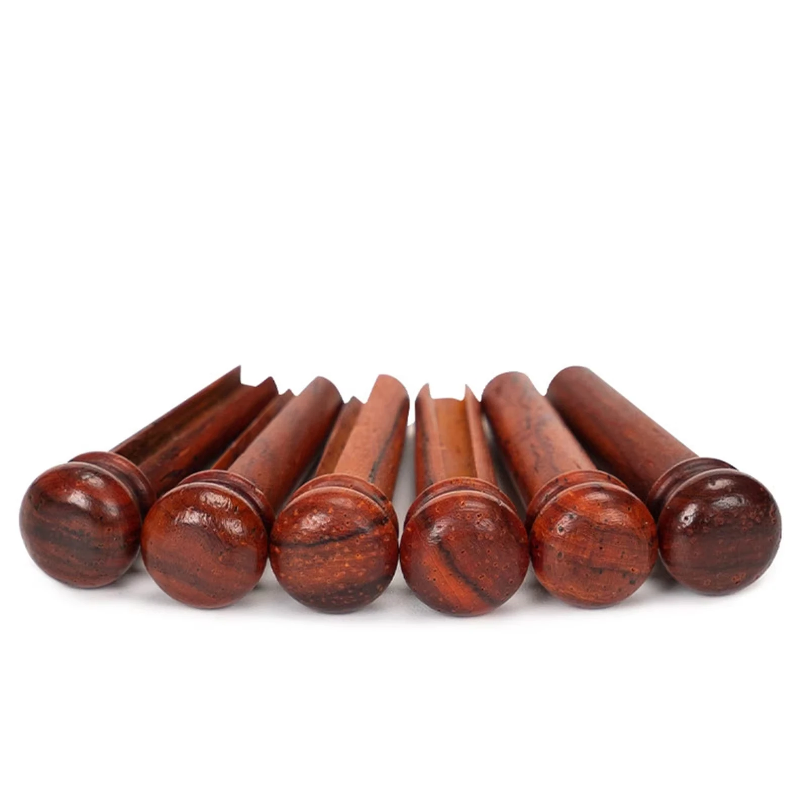 Miwayer 6 Stück Stegstifte aus Cocobolo-Holz für Akustikgitarre für 6 und 12 StringGuitar Feste Saitennägel – Detail 10