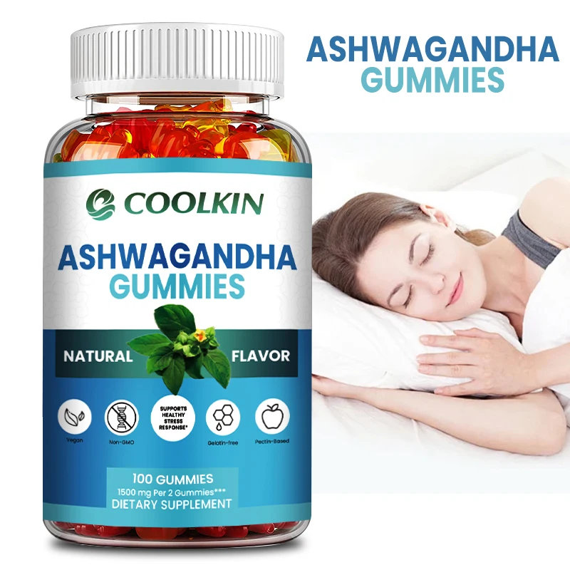 Ashwagandha Gummies Relieve Fatigue Stress Anxiety Improve Mood and Sleep Quality