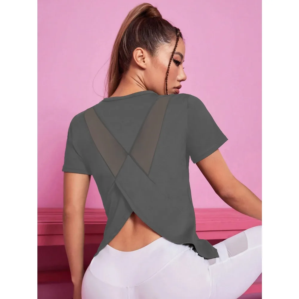 Women Seamless Yoga T-Shirt Female Fitness Crop Top Workout Gym Training Shirts Athletic Short Sleeve Yoga T-shirts Sportswear sports t shirt yoga top