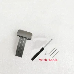 Premium Metal Watch Strap Replacement with Universal Clasp and Tool Kit - 22mm (Silver)