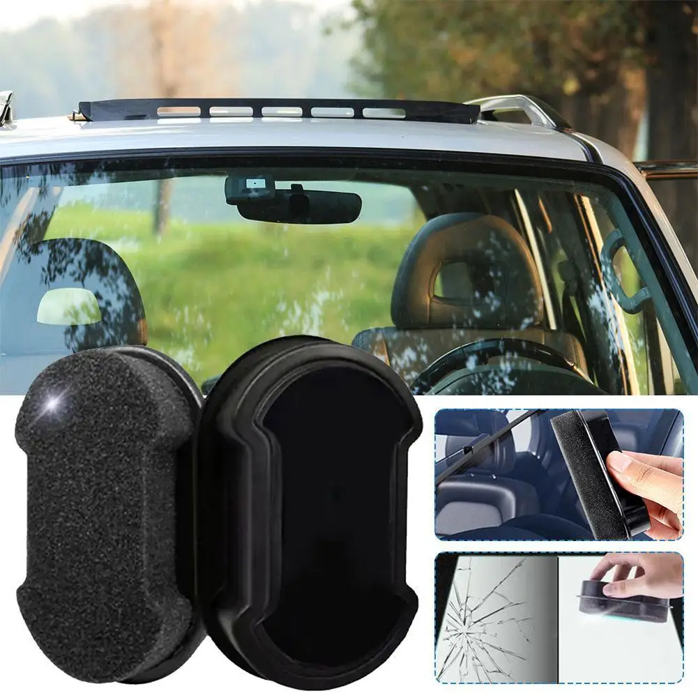 

1pcs Magical Car Sponge Eraser Windshield Cleaning Glass Care Car Strengthened Glass Clearer Protection Shatterproof Polish C2L7