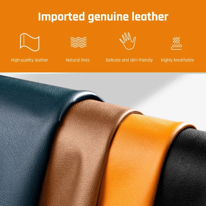 Premium Magnetic Leather Case with Wireless Charging Support