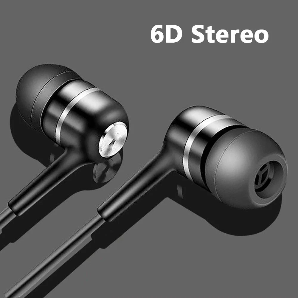 3.5mm Headphones Sports Wired Earphones HIFI Bass Wired Earbuds in-Ear Headset Game Subwoofer with Mic Handsfree Call for Xiaomi 2