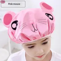 NEW Cute Baby Bath Shower Cap Adjustable Kids Infant Girl Boy Ear Protection Shampoo Cap Children Hair Wash Hat Head Cover 2