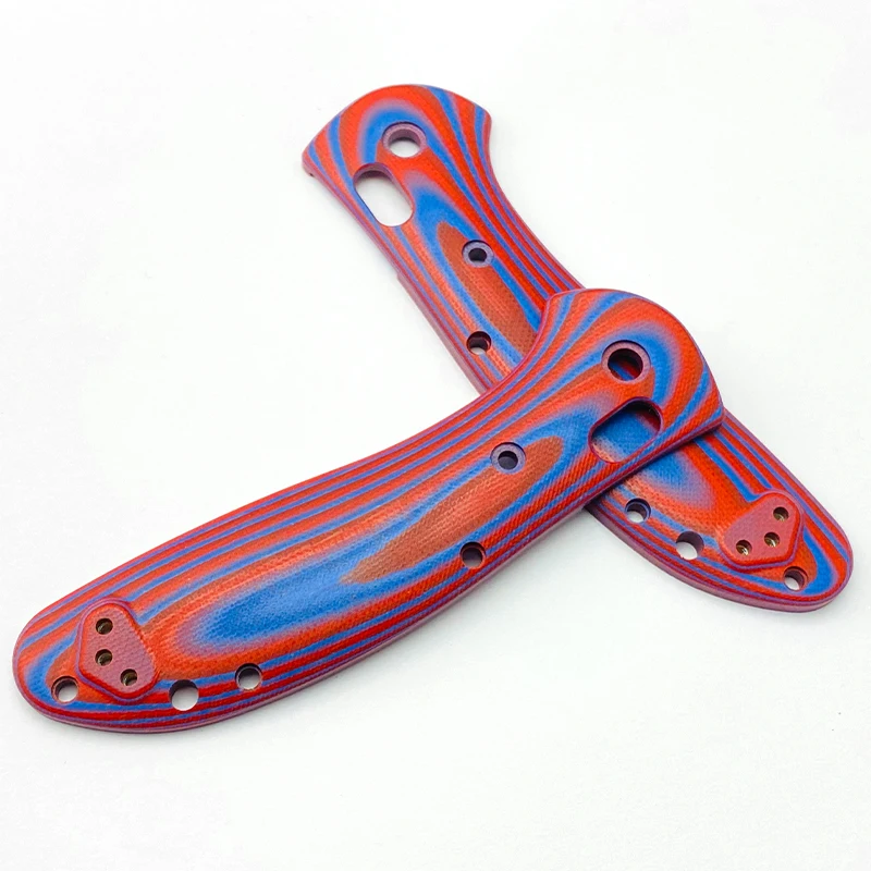 1pair G10 Composite Blade Handle Patch for BM 550 / 551 Knife With Support Shaft Screw Knife Patch Material DIY Accessories