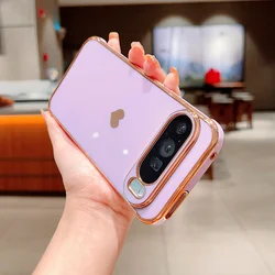 Shockproof Luxury Love Heart Silicone Soft TPU Case with Electroplate Bumper - Google Pixel 9 (PURPLE)