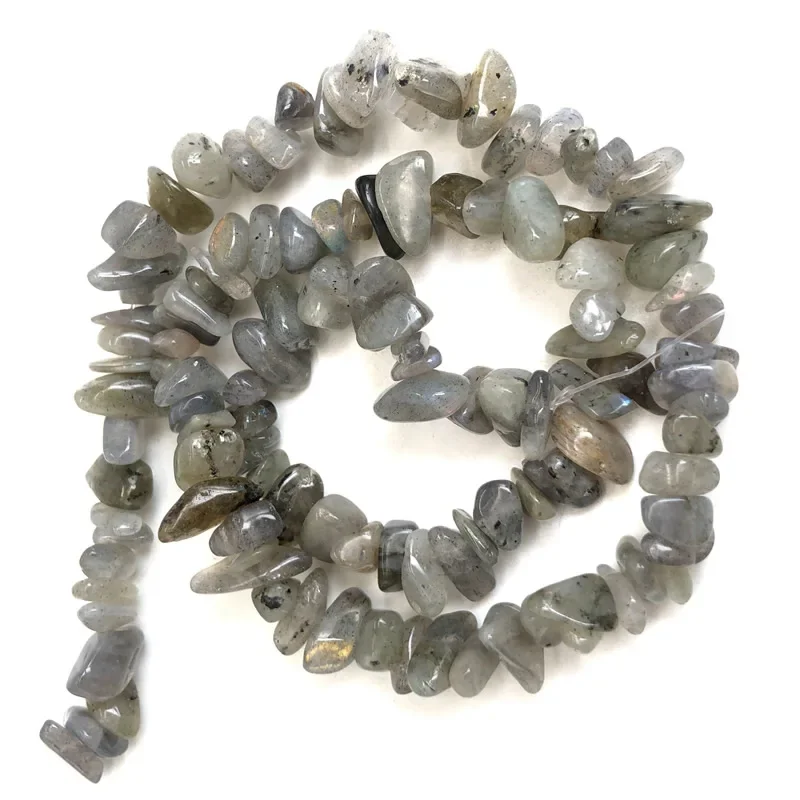 Natural Stone Beads for Jewelry Making - Irregular Crystal Quartz Gravel Beads, 16-Inch Strand