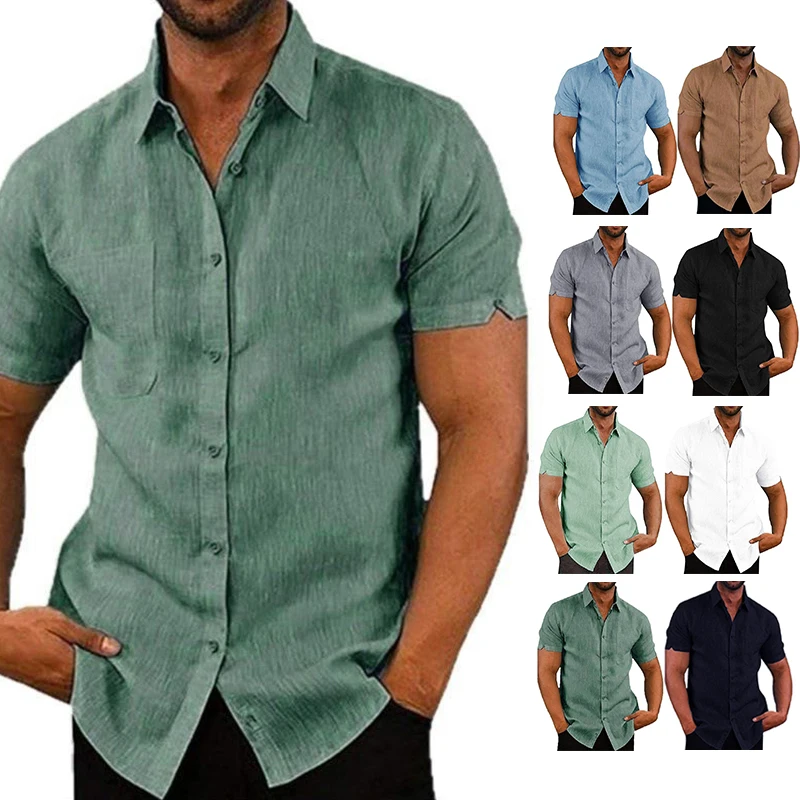 Chemise bleue boutonnée manches courtes pêche aventure en plein air