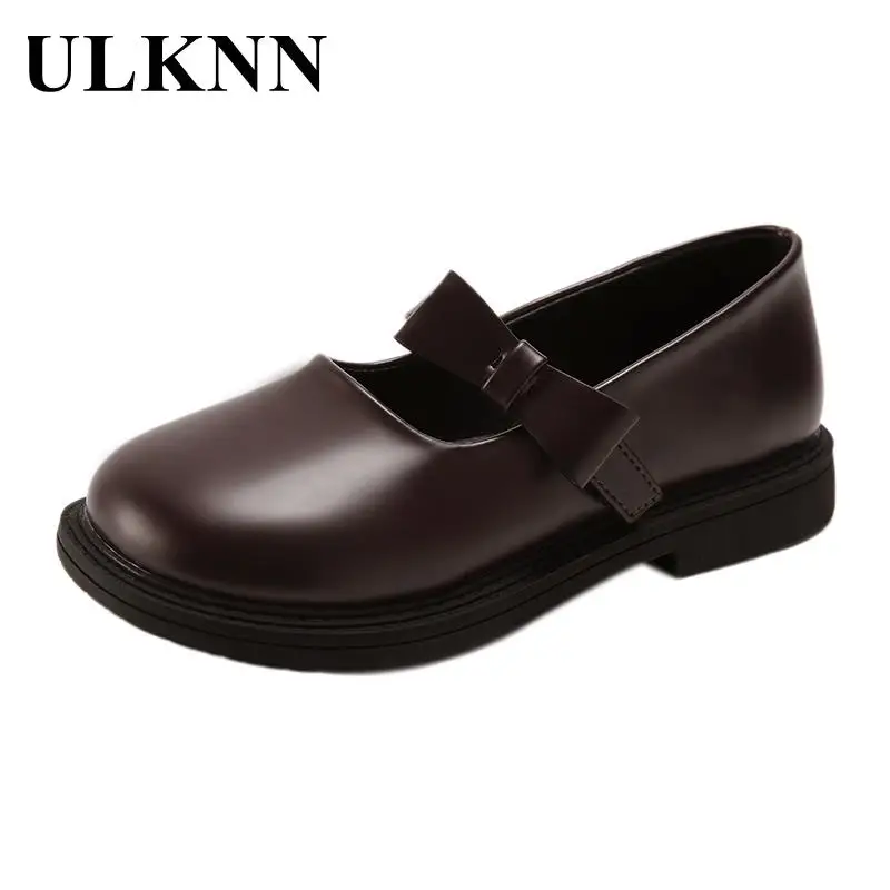 Girls brown Leather Shoes College Style Kids Lolita Mary Jane Shoes Girls Children Cosplay Loafers Casual School Girl Footwear