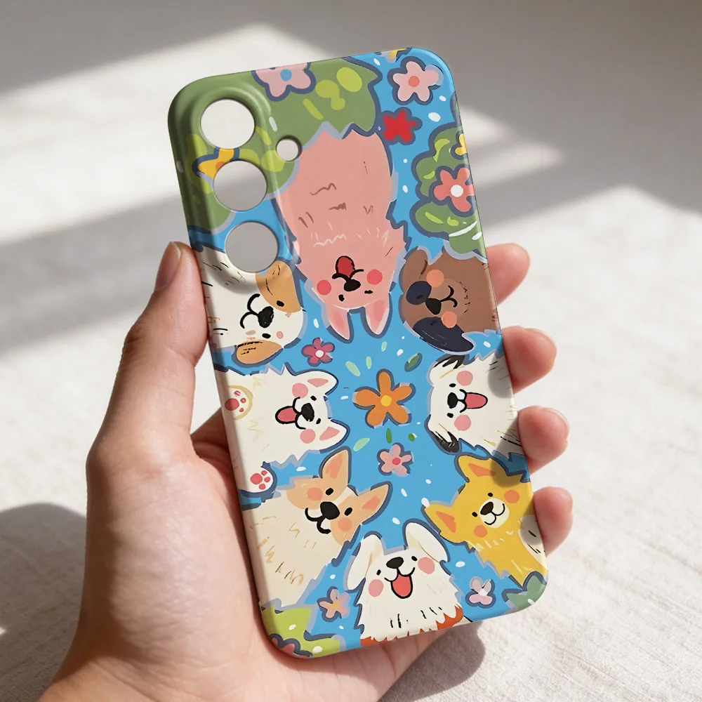 Whimsical Cartoon Dog Shockproof Phone Case - Durable Hard PC Bumper Back Cover
