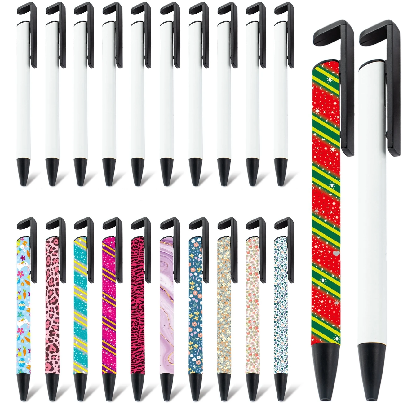 20Pcs DIY Sublimation Pens Blank Aluminum Tube Body Sublimation Ballpoint pens  For DIY Office School