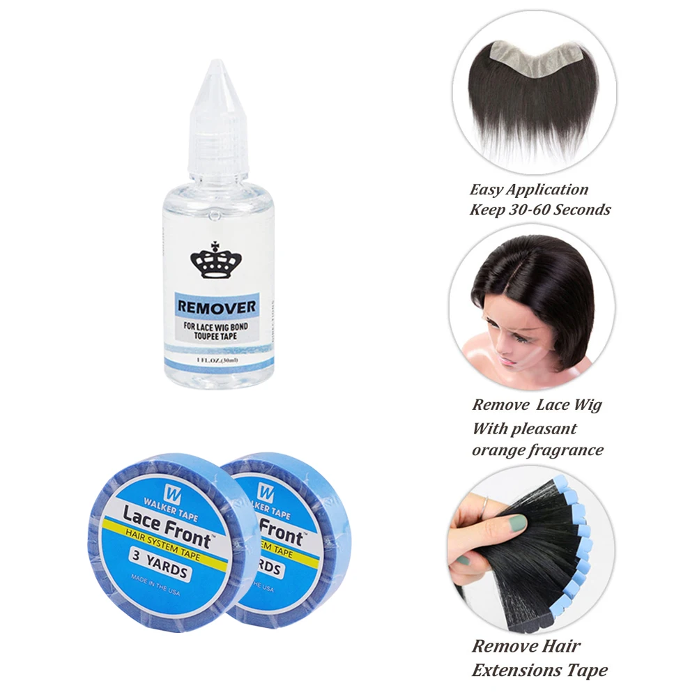 Tape Glue With Remover Glue For Lace Front Waterproof Double -Ssided Glue Tape Hair Extension Wig Accessories