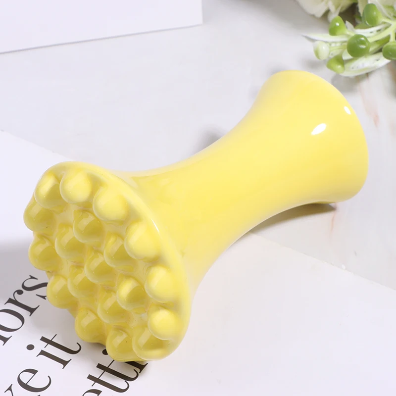 Yellow Ceramic Gua Sha For Face Body Massage Tool Body Guasha Board For Relief Massage Face Lift Gua Sha Massager 4